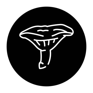 Chanterelle mushroom color line icon. Cooking ingredient. 