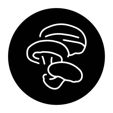 Shiitake mushroom color line icon. Cooking ingredient. 