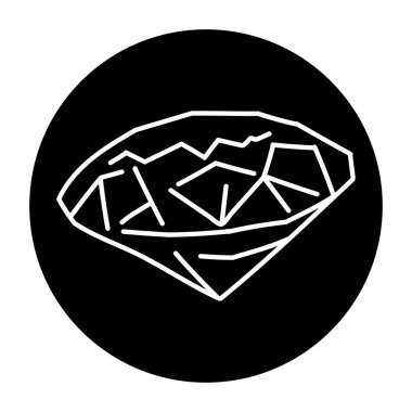 Diamond color line icon. Precious stones. 