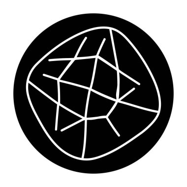 Opal color line icon. Precious stones. 