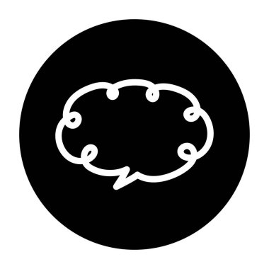 Speech bubble color line icon.  Communication cloud. 