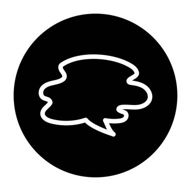 Speech bubble amorphous form color line icon.  Communication cloud. 