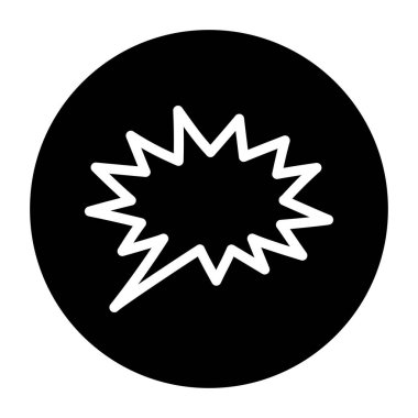 Speech bubble sharp form color line icon.  Communication cloud. 