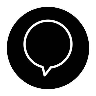 Speech bubble color line icon.  Communication cloud. 