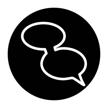 Speech bubble color line icon.  Communication cloud. 