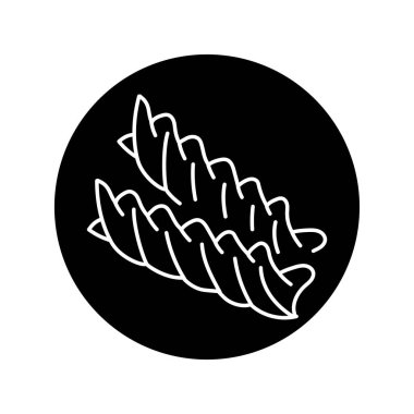 Fusilli pasta color line icon. Italian food. 