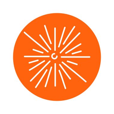 Flare black line icon. Natural element. Pictogram for web page, mobile app, promo.