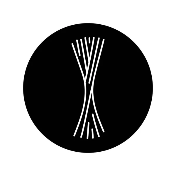 Spaghetti Pasta Color Line Icon Italian Food — Stock Vector