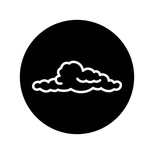 Cloud Black Line Icon Atmospheric Phenomenon Meteorology Outline Illustration — Stockvector