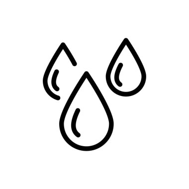Water drops color line icon.  Liquid flow. 