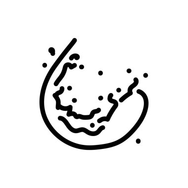 Water splash color line icon. Liquid flow. 