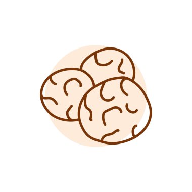 Mozzarella cheese black line icon. Dairy product.