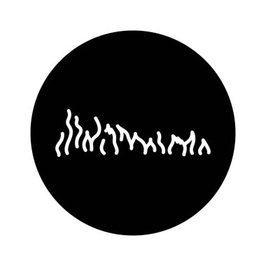 Line of fire black line icon. Pictogram for web page