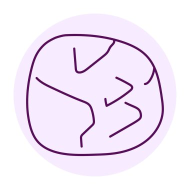 Amethyst color line icon. Precious stones. 