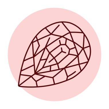 Birthstone color line icon. Precious stones. 