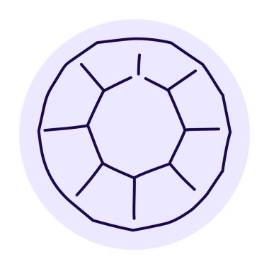 Sapphire color line icon. Precious stones. 