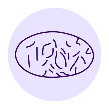 Charoite color line icon. Precious stones. 