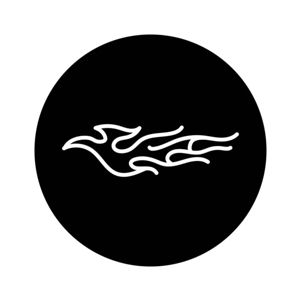 Fire Abstraction Black Line Icon Pictogram Web Page — Wektor stockowy
