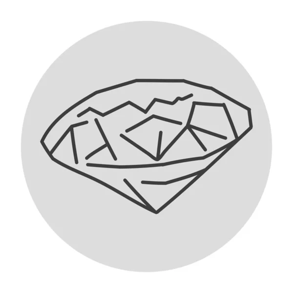 Diamond Color Line Icon Precious Stones — Stock Vector