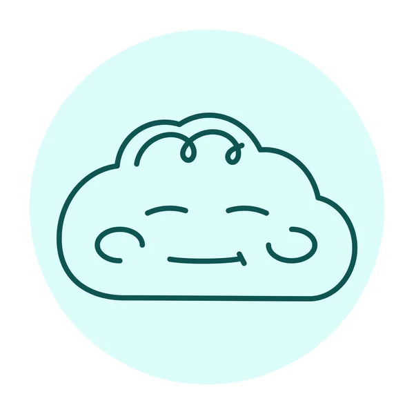雲の色線のアイコンの形で青の種類の文字 感情のマスコット — ストックベクタ