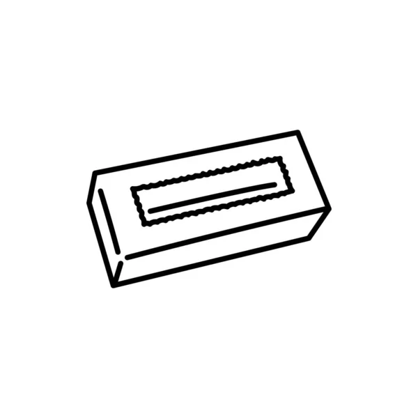 Kartonverpackungen Für Macarons Black Line Symbol — Stockvektor