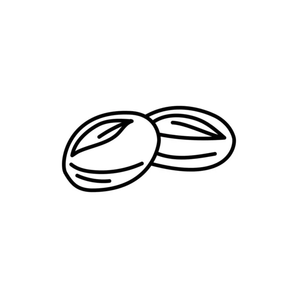Значок Черной Линии Булочек Пекарня — стоковый вектор