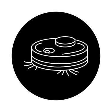 Robot vacuum cleaner color line icon. Kitchen device. 