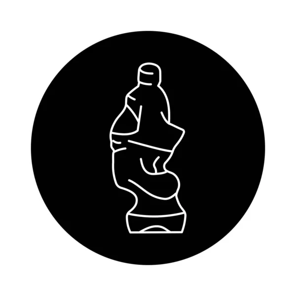 Plastic Water Bottle Waste Black Line Icon Pictogram Web Page — Vettoriale Stock