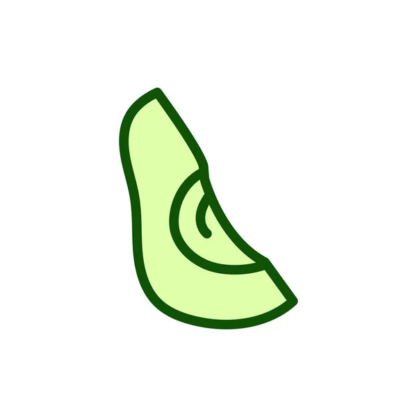Εικονίδιο Γραμμής Χρωμάτων Avocado Προϊόν Για Χορτοφάγους Εικονογράφηση Διανύσματος — Διανυσματικό Αρχείο