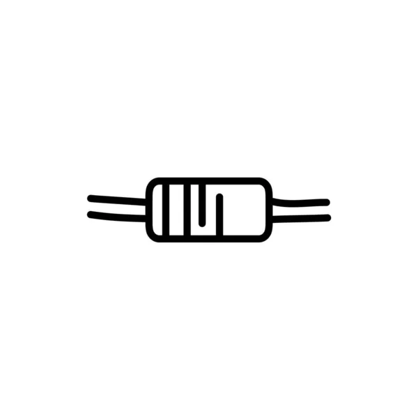 Small Signal Diodes Black Line Icon Pictogram Web Page — Stock Vector