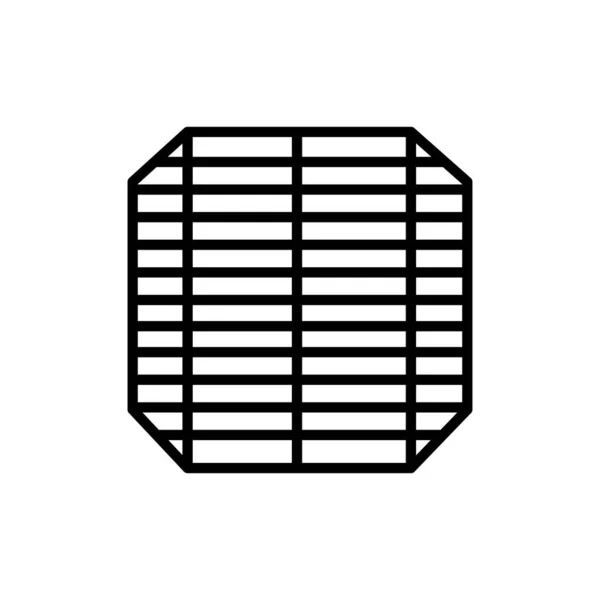 Icono Línea Negra Célula Solar Pictograma Para Página Web — Vector de stock