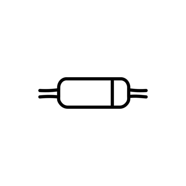 Zener Diode Black Line Icon Pictogram Web Page — Stock Vector
