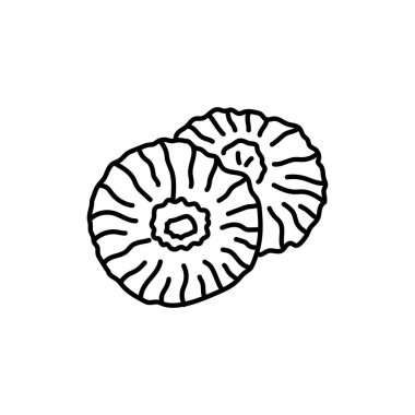 Kurutulmuş ananas siyah çizgi ikonu. Doğal organik süper yiyecek.