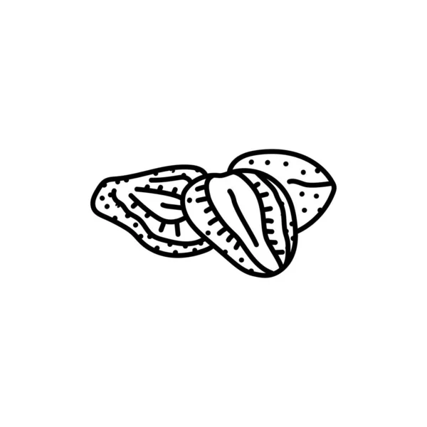 Значок Черной Сушеной Клубники Естественные Органические Суперпродукты — стоковый вектор
