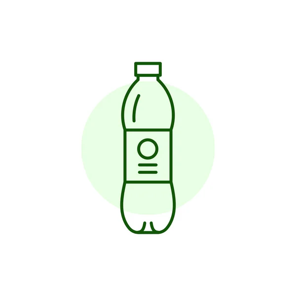 Plastic Bottle Black Line Icon Pictogram Web Page — Stok Vektör