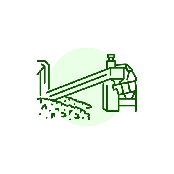 Sorting Recycling Garbage Black Line Icon Pictogram Web Page — стоковый вектор