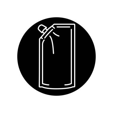 Paketleme siyah çizgi simgesi. 