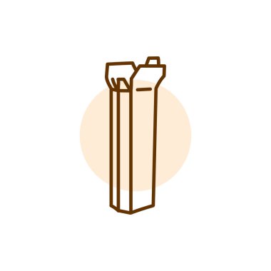 Siyah çizgi simgesi için ambalaj. 