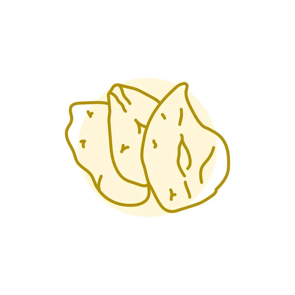干梨树黑线图标 天然有机超级食品 — 图库矢量图片