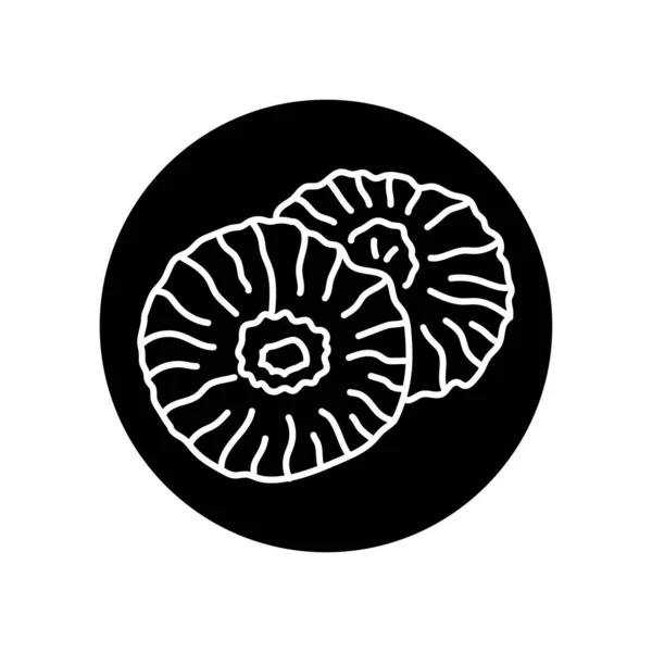Значок Черной Линии Сушеного Ананаса Естественные Органические Суперпродукты — стоковый вектор