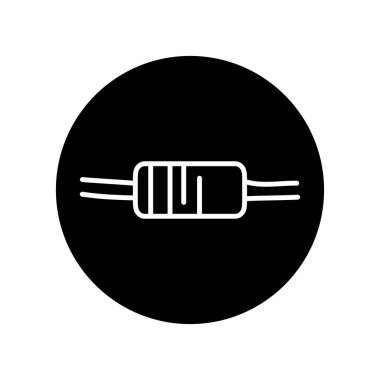 Küçük sinyal diyotları siyah çizgi simgesi. Web sayfası için resim grafiği