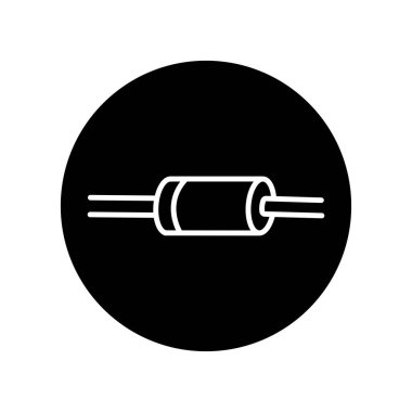 Adım kurtarma diyotu siyah çizgi simgesi. Web sayfası için resim grafiği