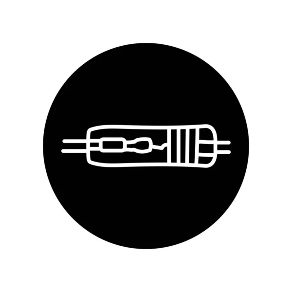 Punkt Kontaktdiode Schwarze Linie Symbol Piktogramm Für Webseite — Stockvektor