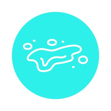 Water color line icon. Liquid flow. 
