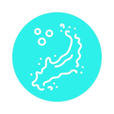 Water splash color line icon. Liquid flow. 