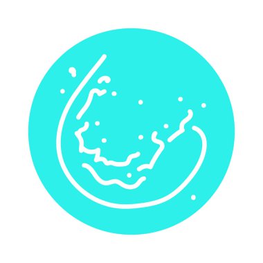 Water splash color line icon. Liquid flow. 