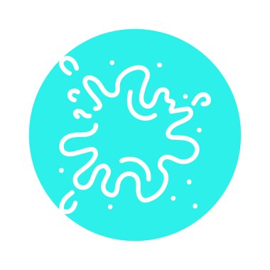 Water splash color line icon. Liquid flow. 