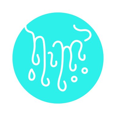 Water splash color line icon. Liquid flow. 