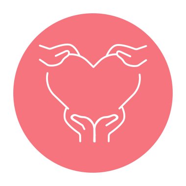 Support from people color line icon. Diverse group of people. 