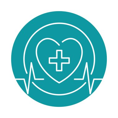 Sağlık ve refah simgesi siyah. Şirket sosyal sorumluluğu. 